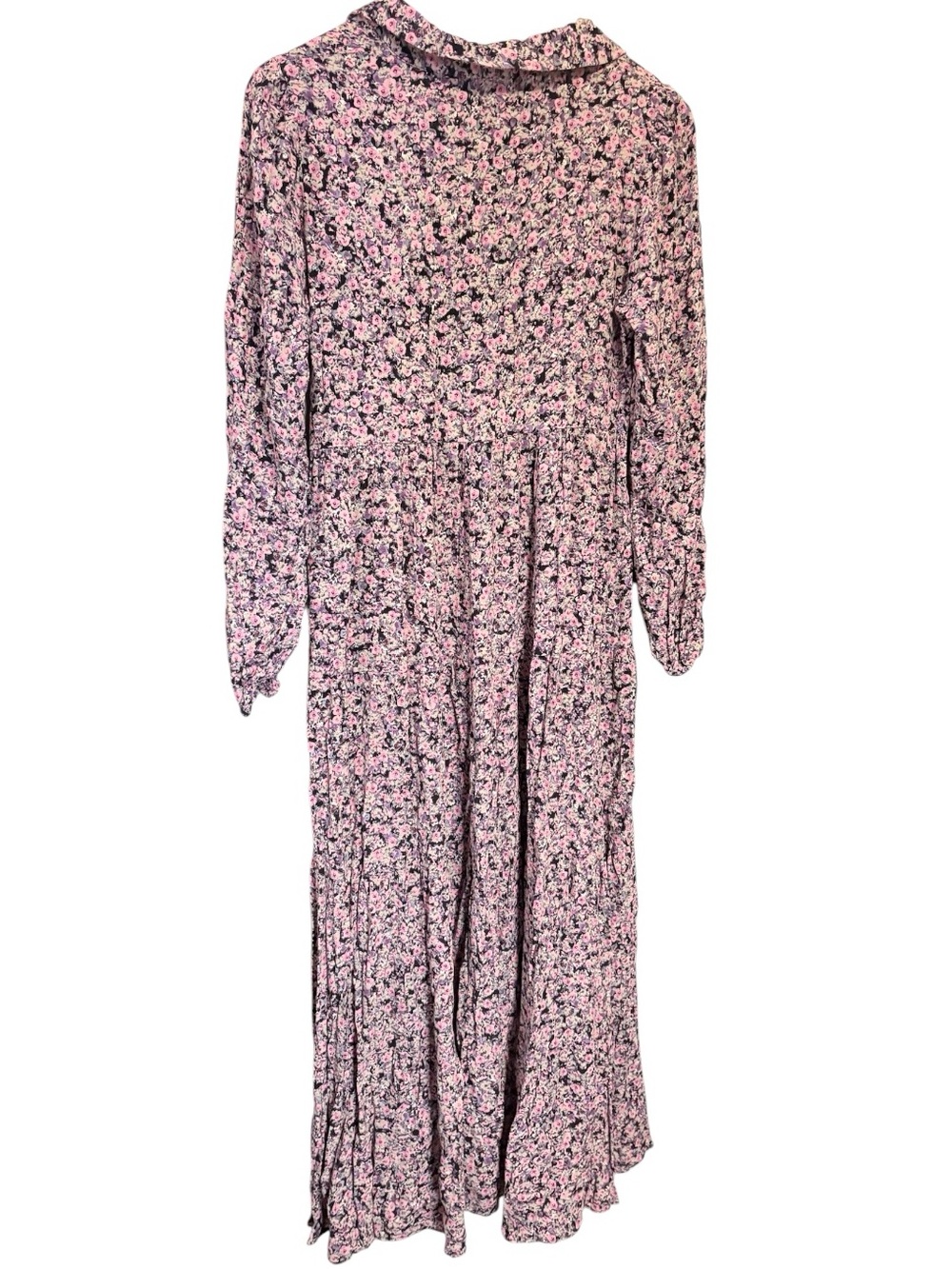 Zara 100% Viscose Floral Long Sleeve Maxi Dress - Picture 3 of 6